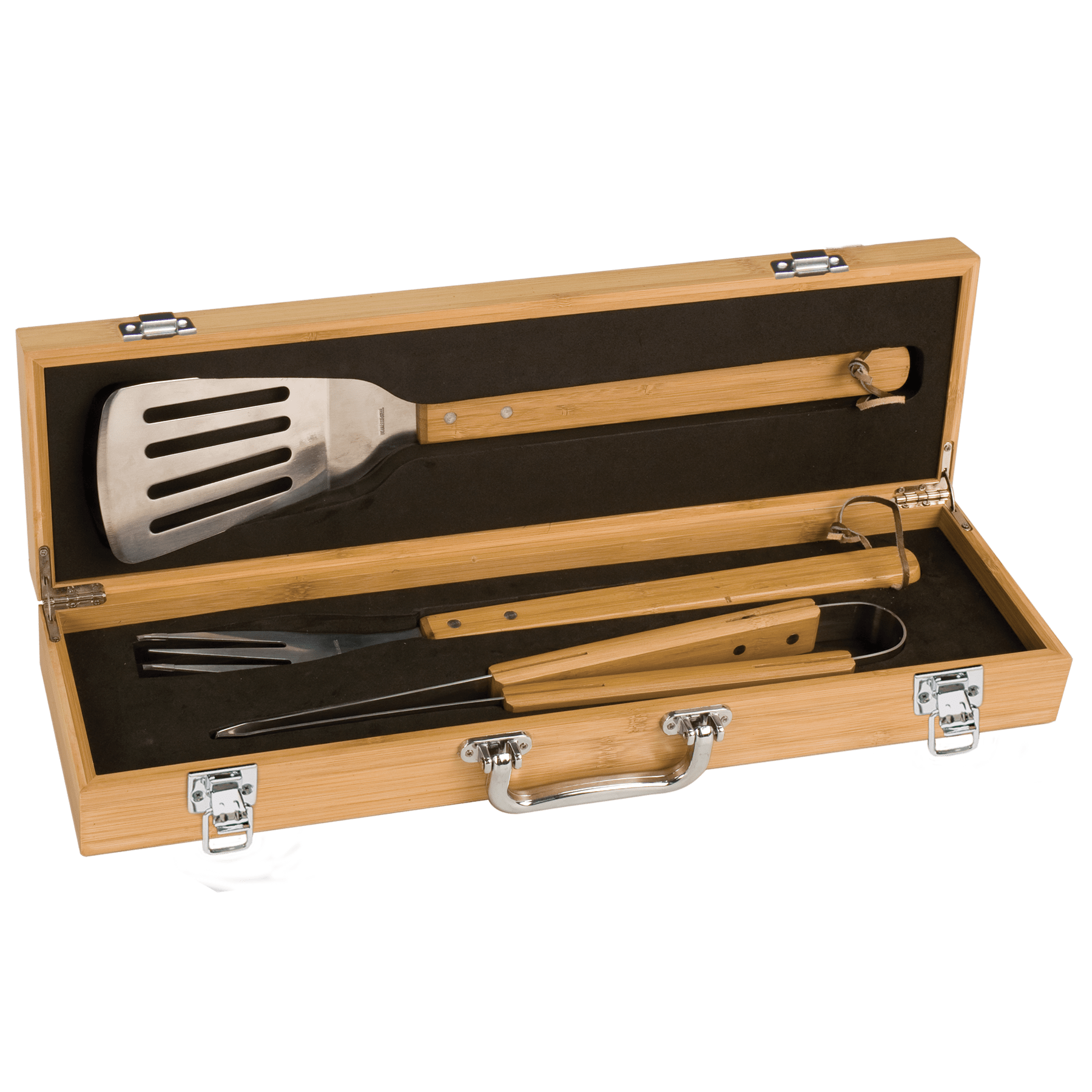 Three piece BBQ set in Pine Box