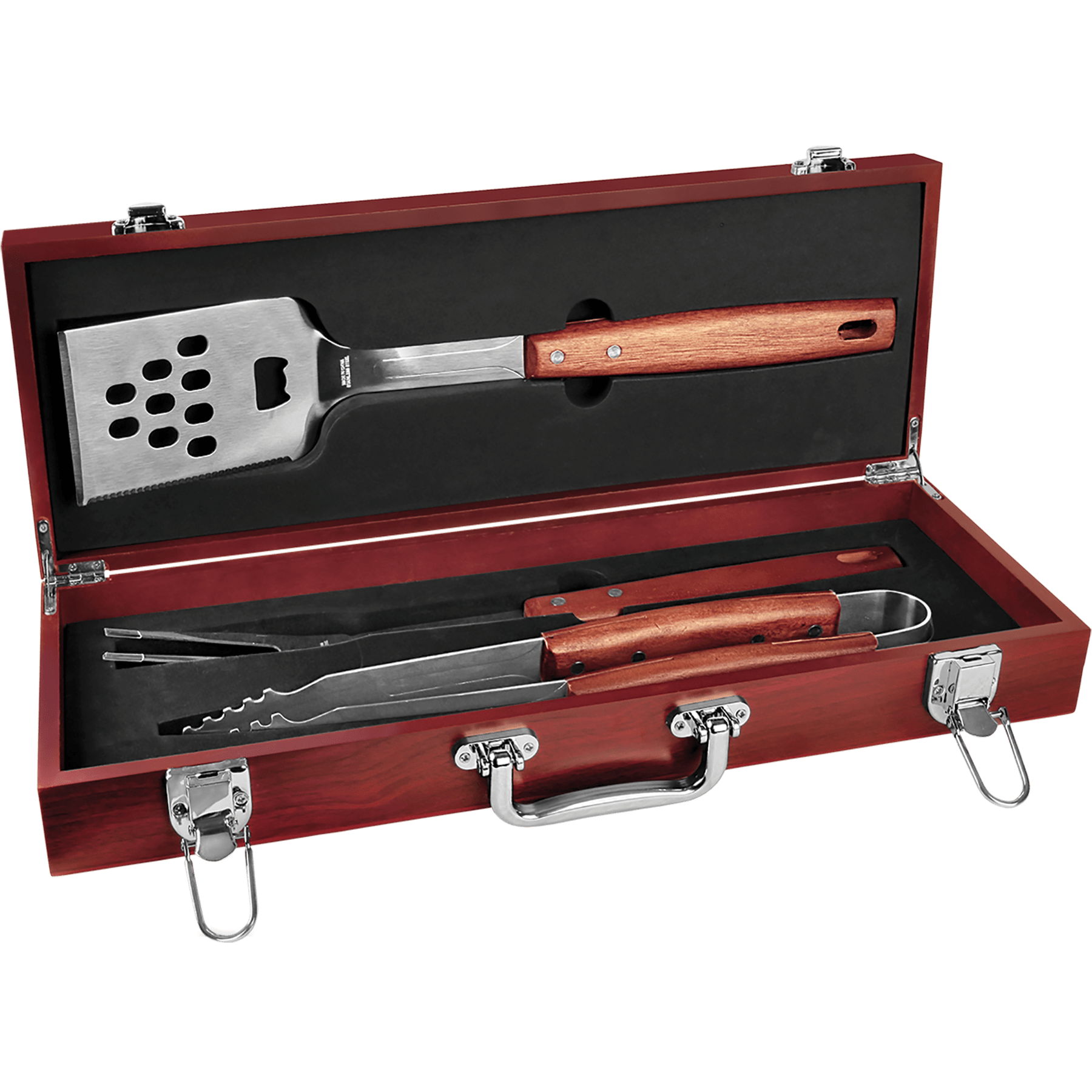 Three piece BBQ set in Pine Box