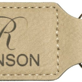 Leatherette Rectangle Keychain