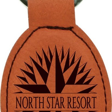 Leatherette Oval Keychain