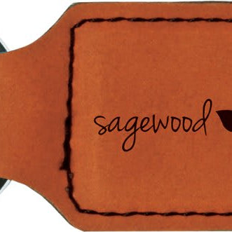 Leatherette Rectangle Keychain