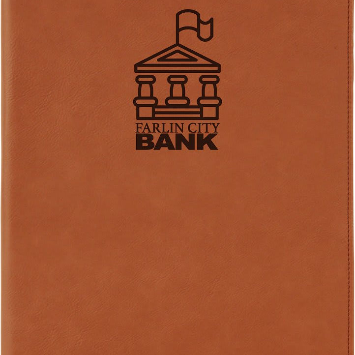 Leatherette Portfolio with Zipper