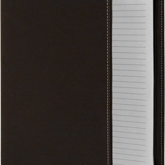 Leatherette Portfolio with Zipper