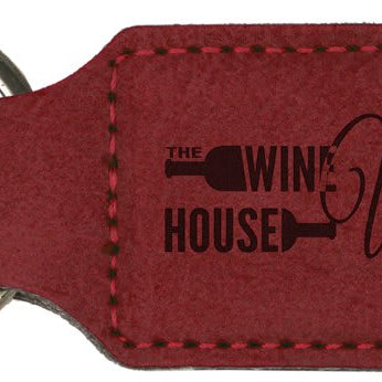 Leatherette Rectangle Keychain