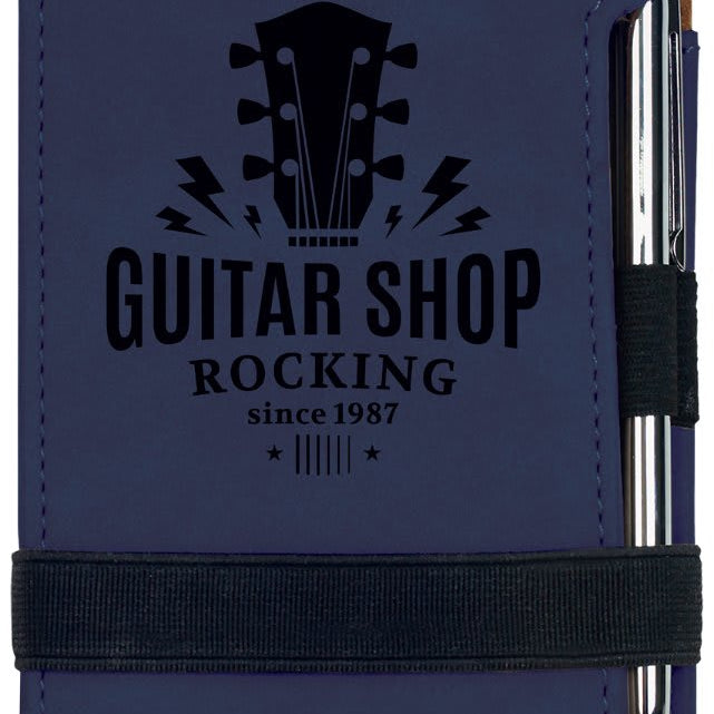 Leatherette Mini Notepad with Pen