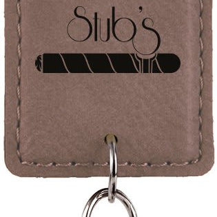 Leatherette Rectangle Bottle Opener Keychain