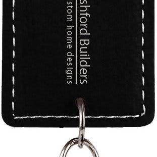 Leatherette Rectangle Bottle Opener Keychain
