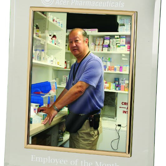 Glass Mirror Photo Frame