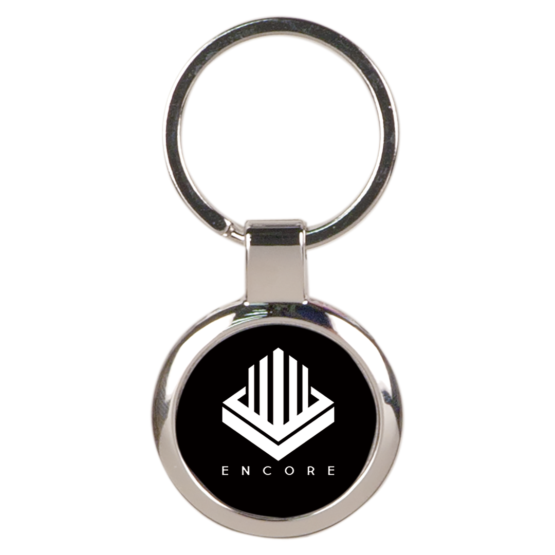 Anodized Aluminum Round Keychain