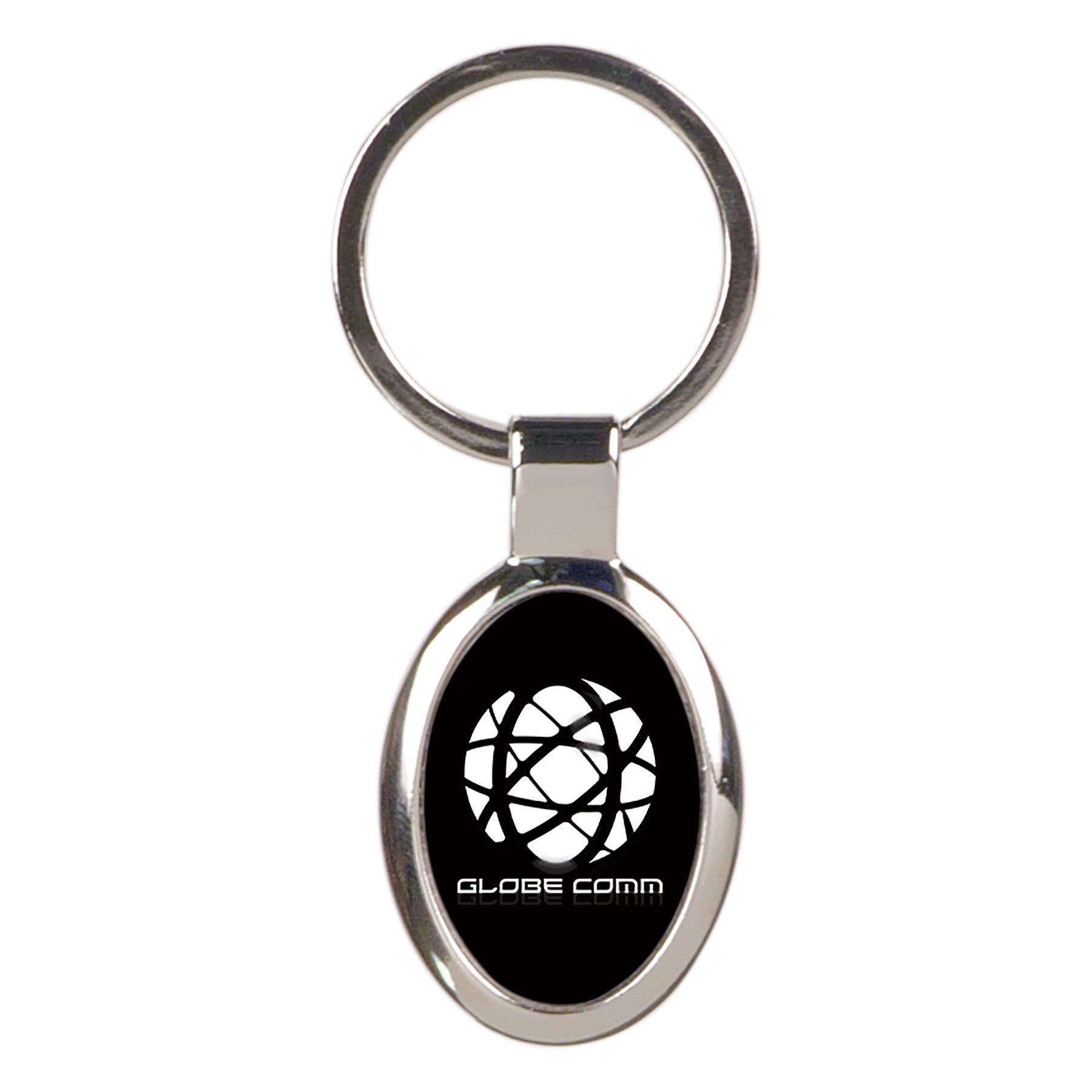 Anodized Aluminum Oval Keychain