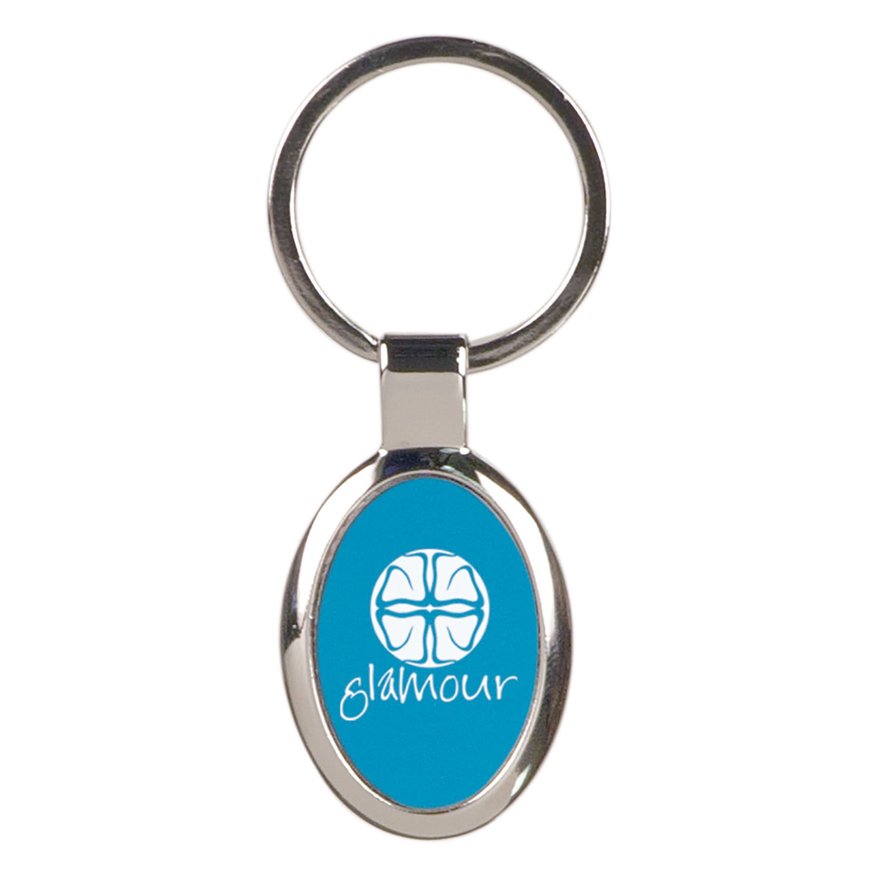 Anodized Aluminum Oval Keychain