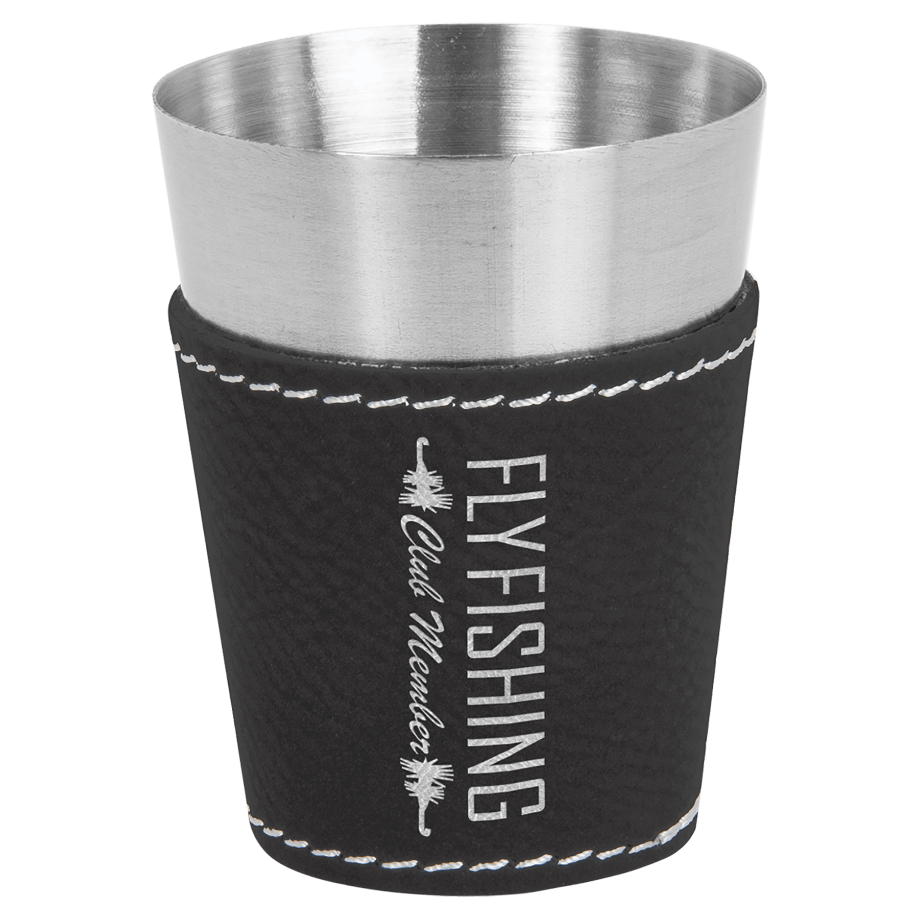 Leatherette Wrapped Stainless Steel Shot Glass