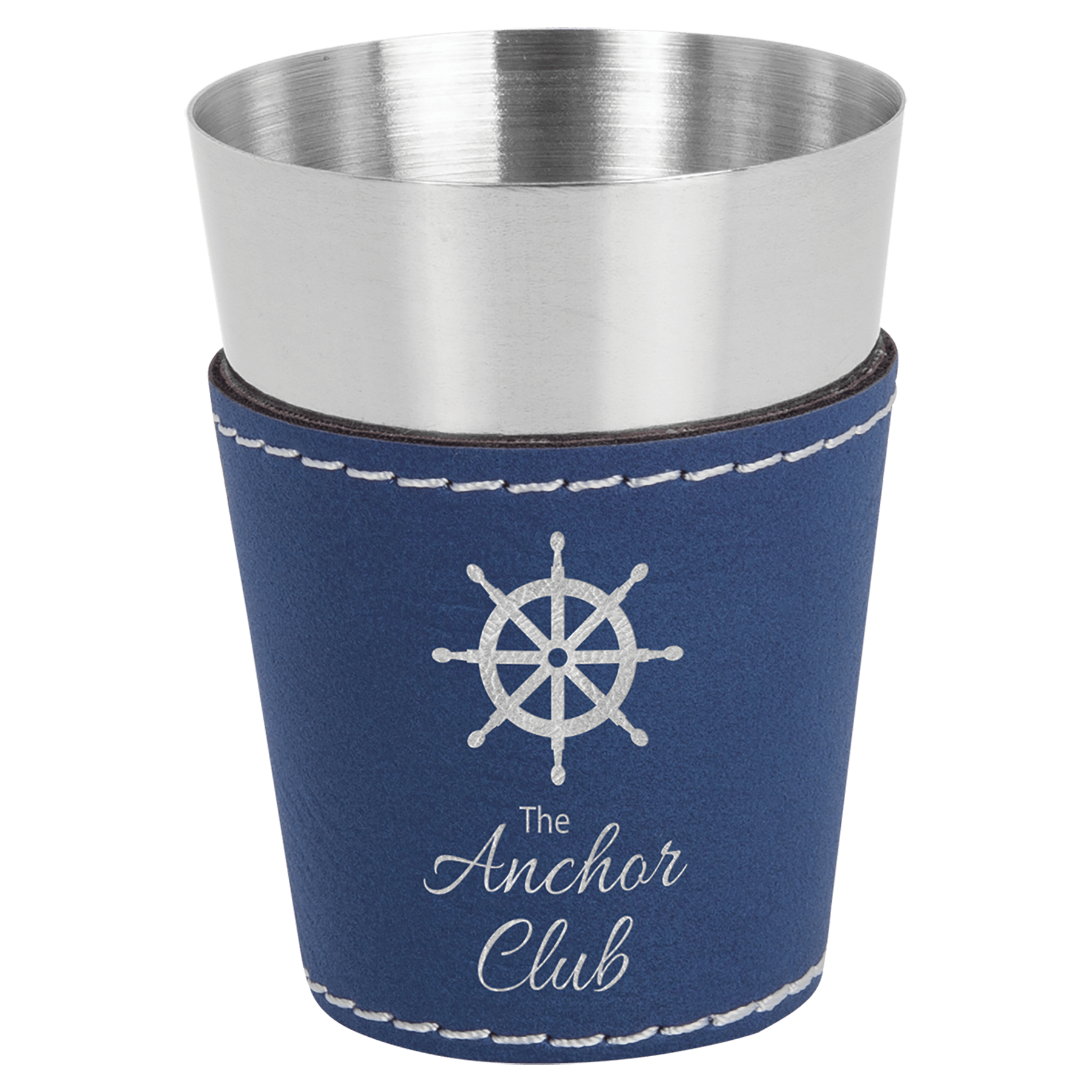 Leatherette Wrapped Stainless Steel Shot Glass