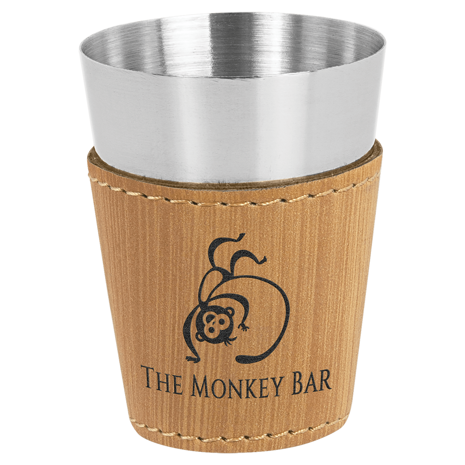 Leatherette Wrapped Stainless Steel Shot Glass