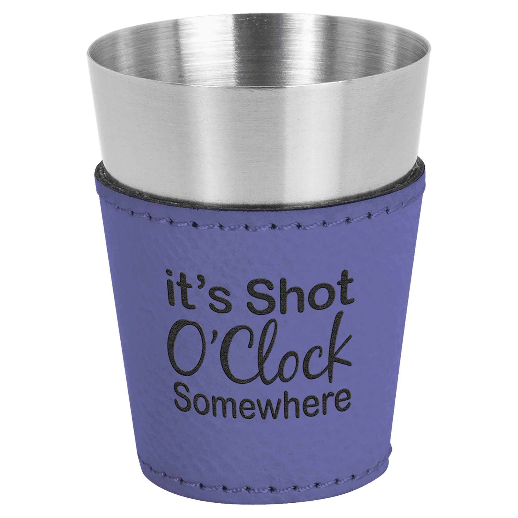 Leatherette Wrapped Stainless Steel Shot Glass