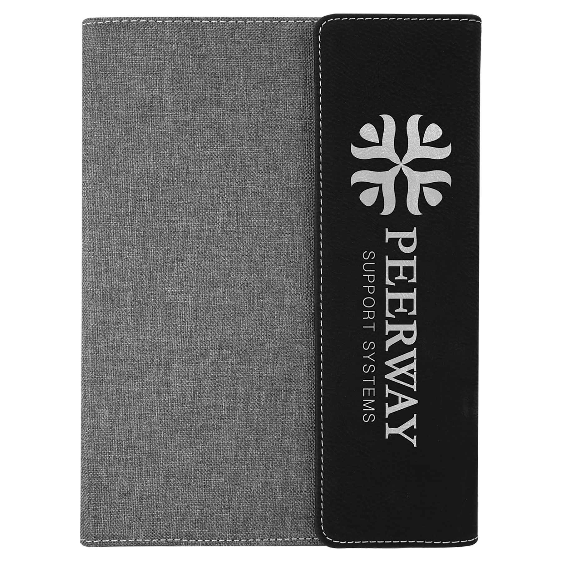 Leatherette Canvas Portfolio with Notepad