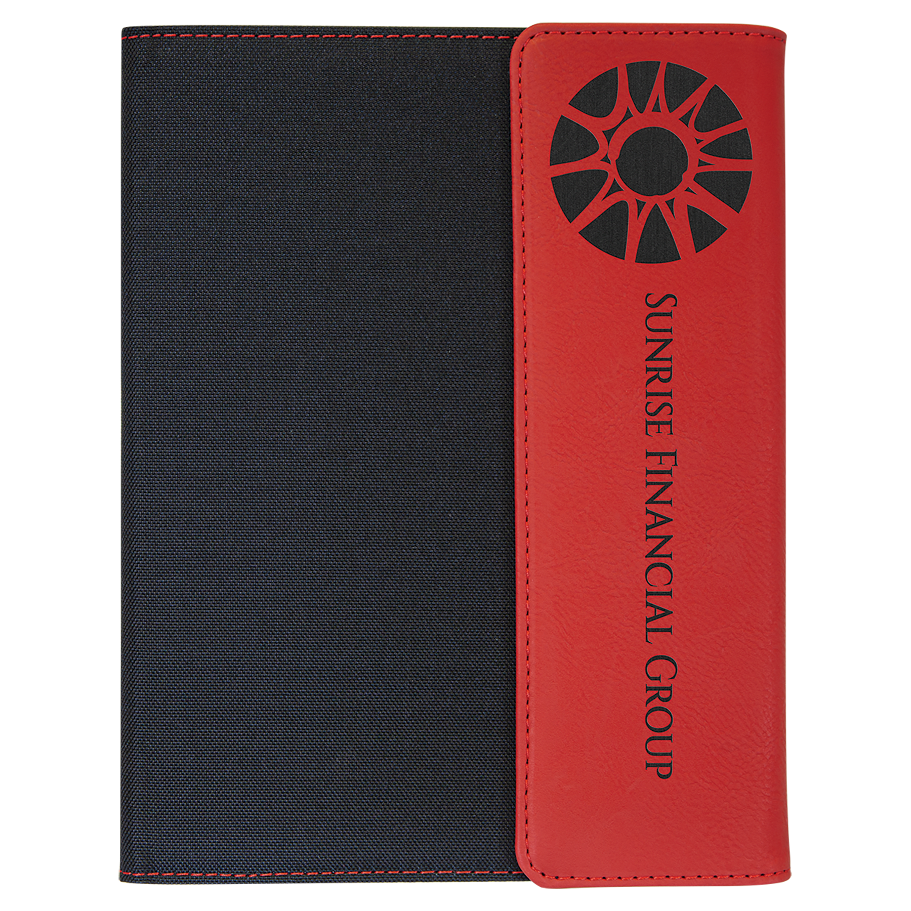 Leatherette Canvas Portfolio with Notepad