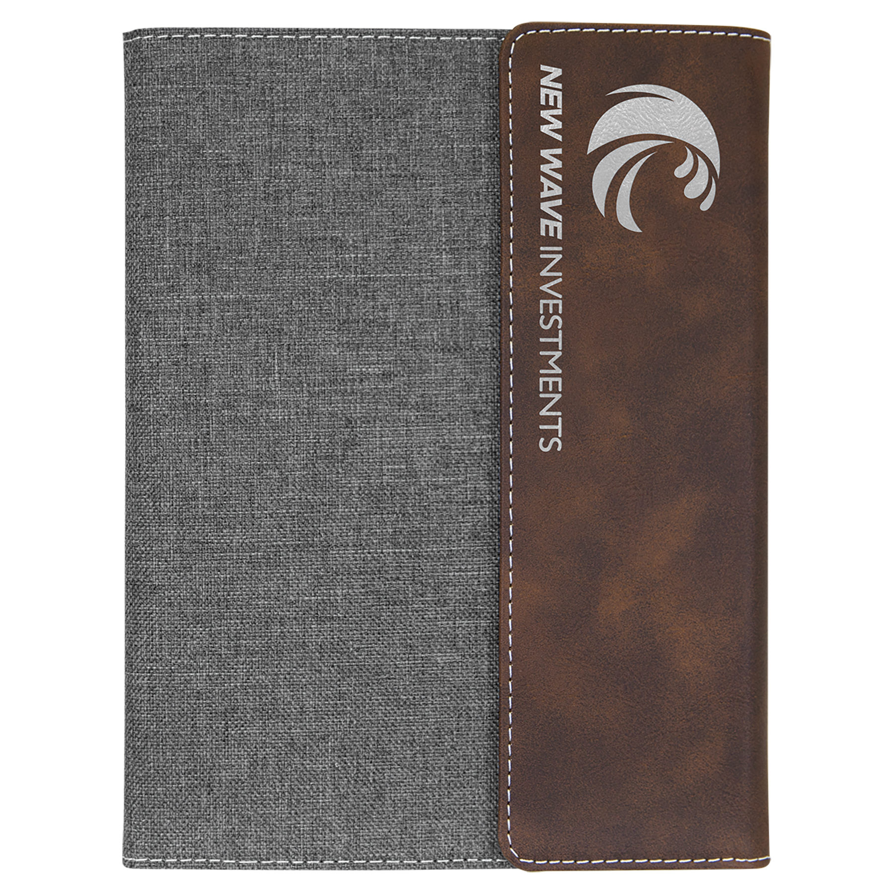 Leatherette Canvas Portfolio with Notepad