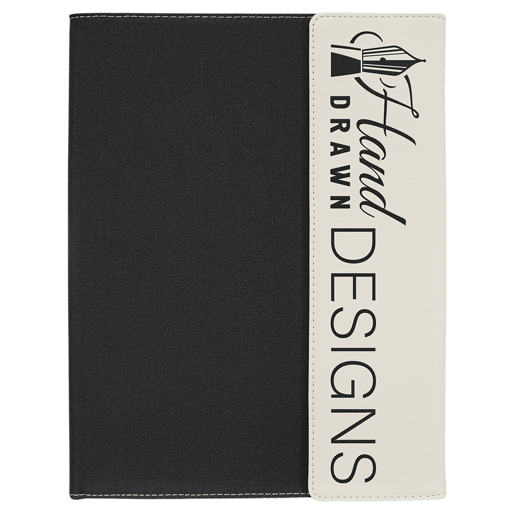 Leatherette Canvas Portfolio with Notepad