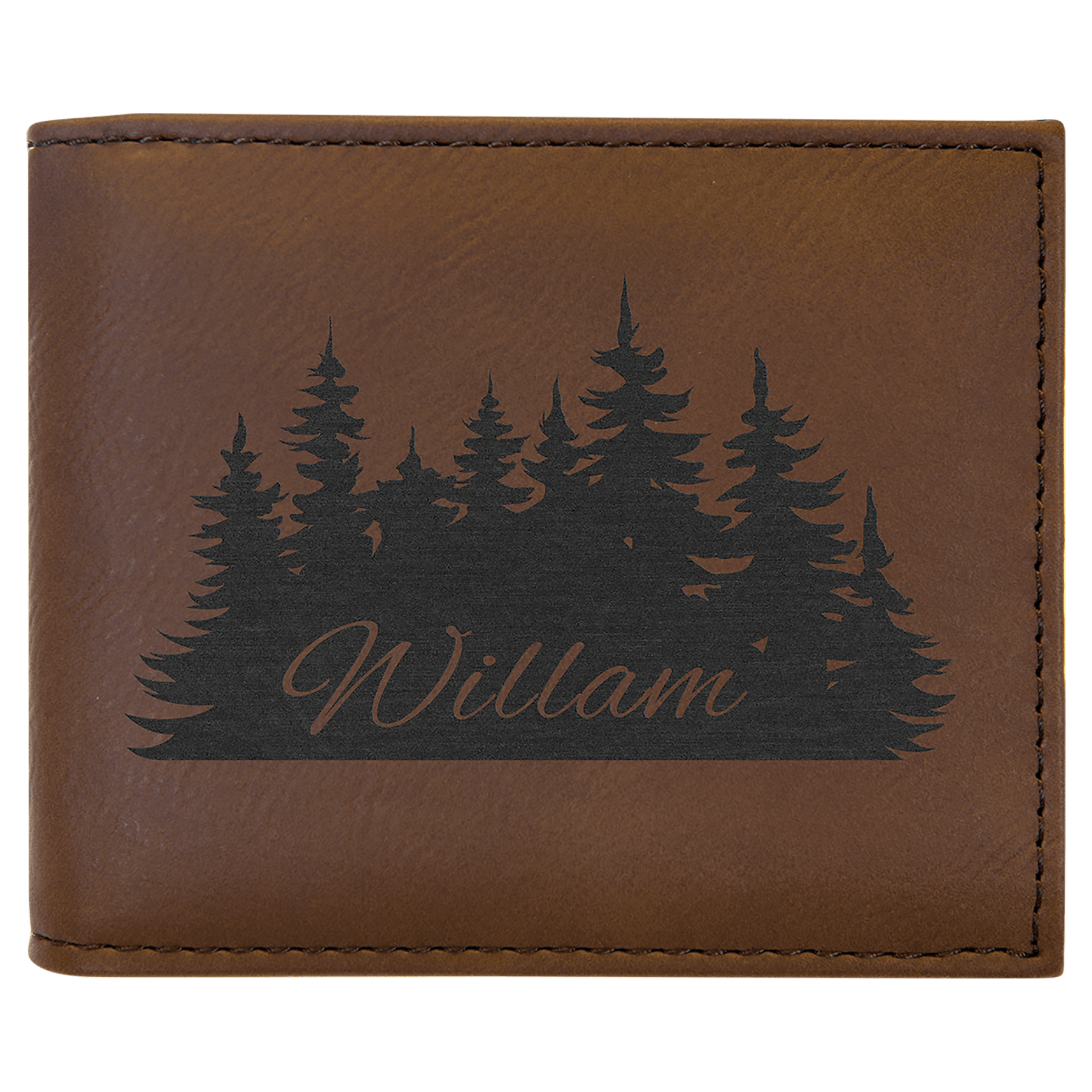Leatherette Bifold Wallet with Flip ID