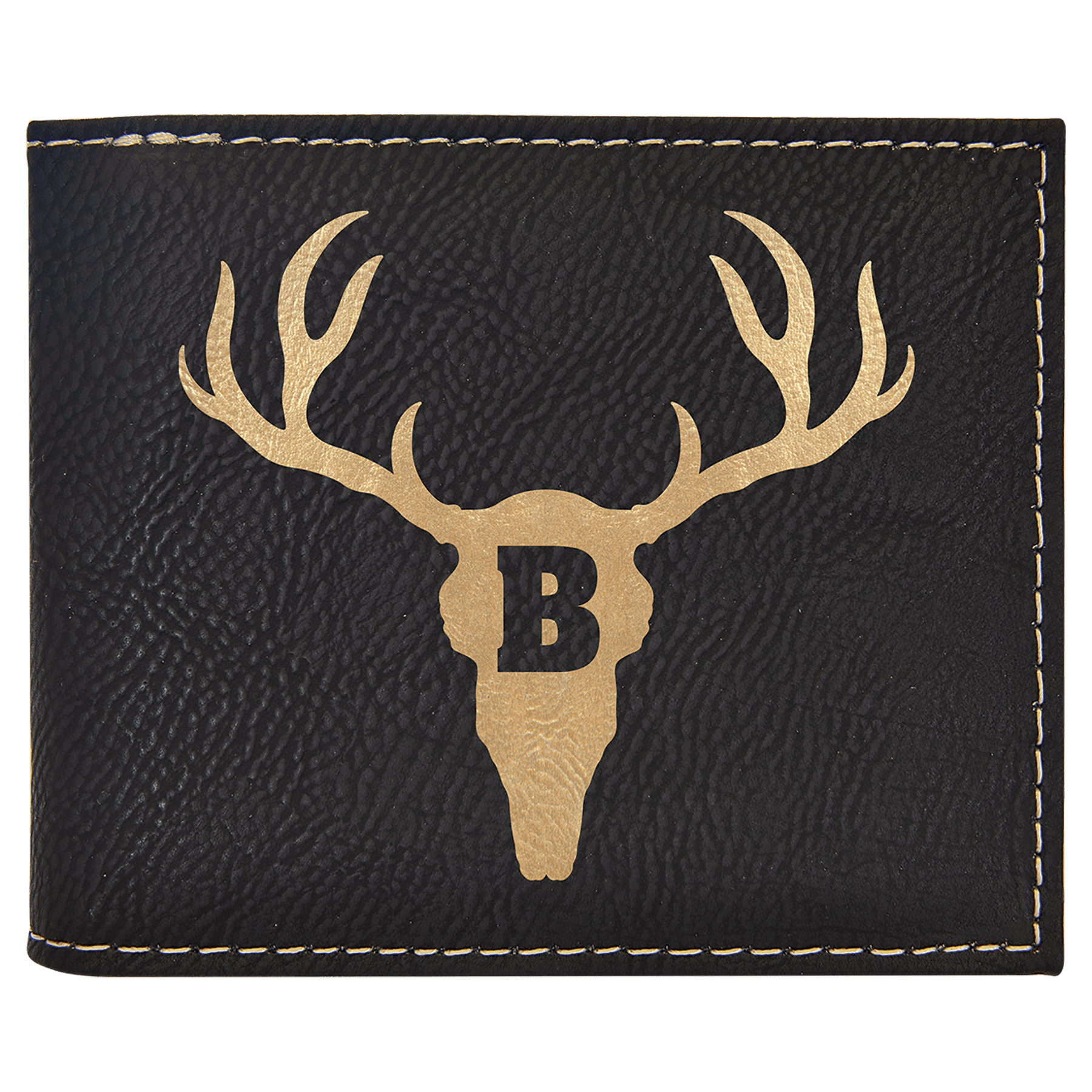 Leatherette Bifold Wallet with Flip ID
