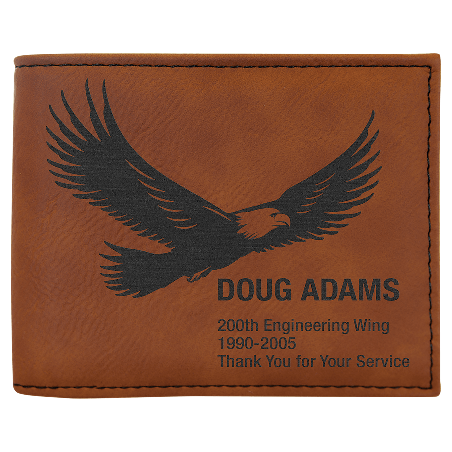 Leatherette Bifold Wallet with Flip ID