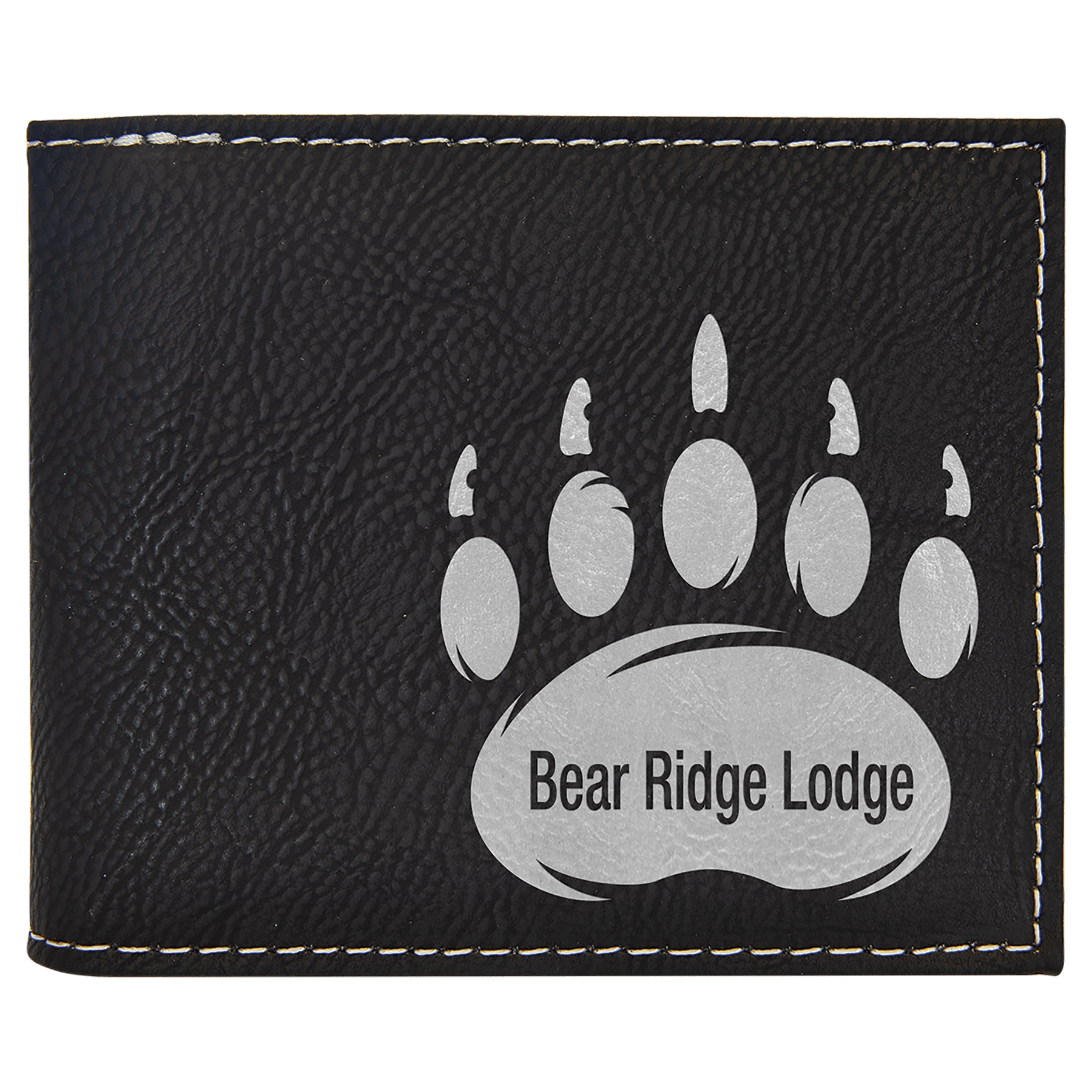 Leatherette Bifold Wallet with Flip ID