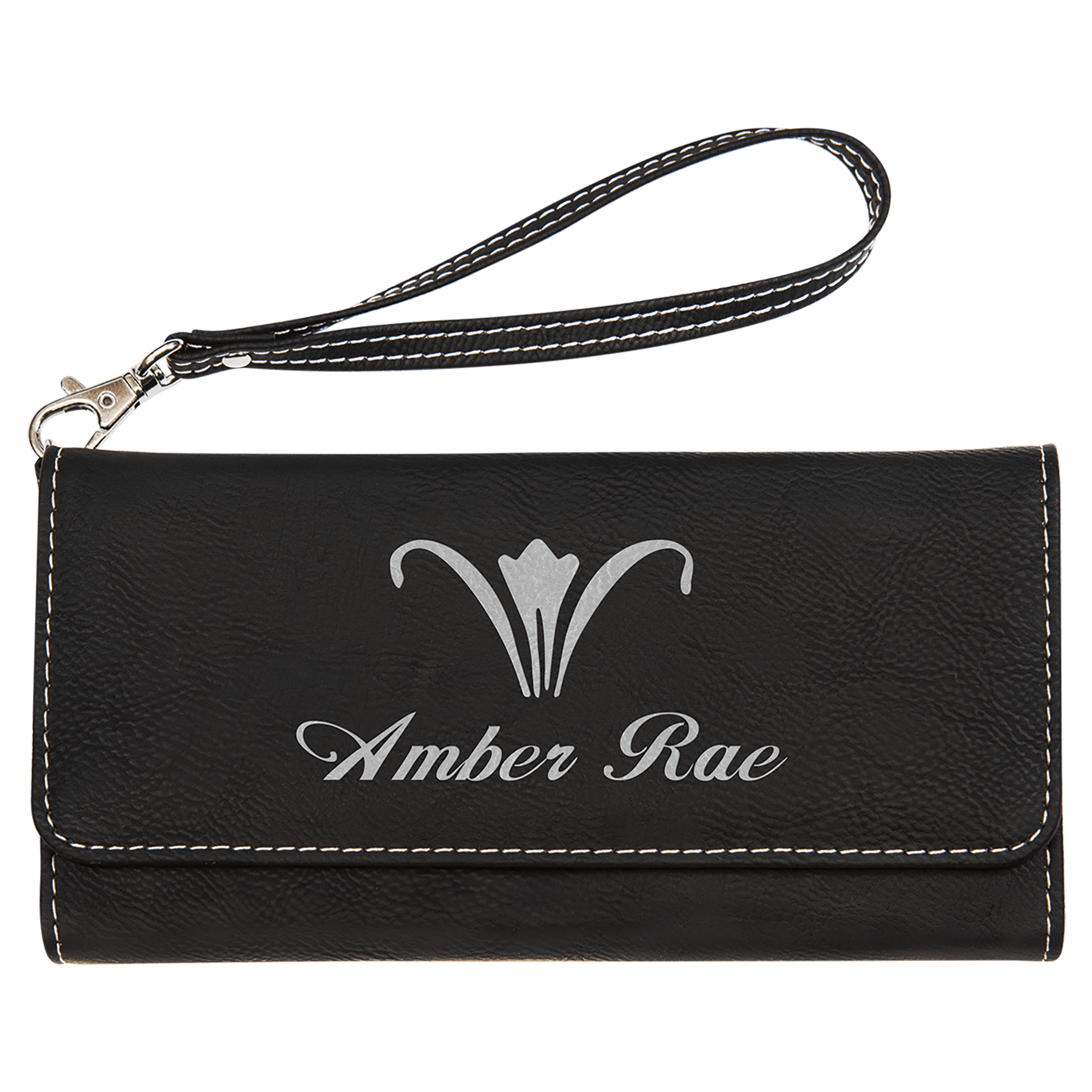 Leatherette Wallet with Strap
