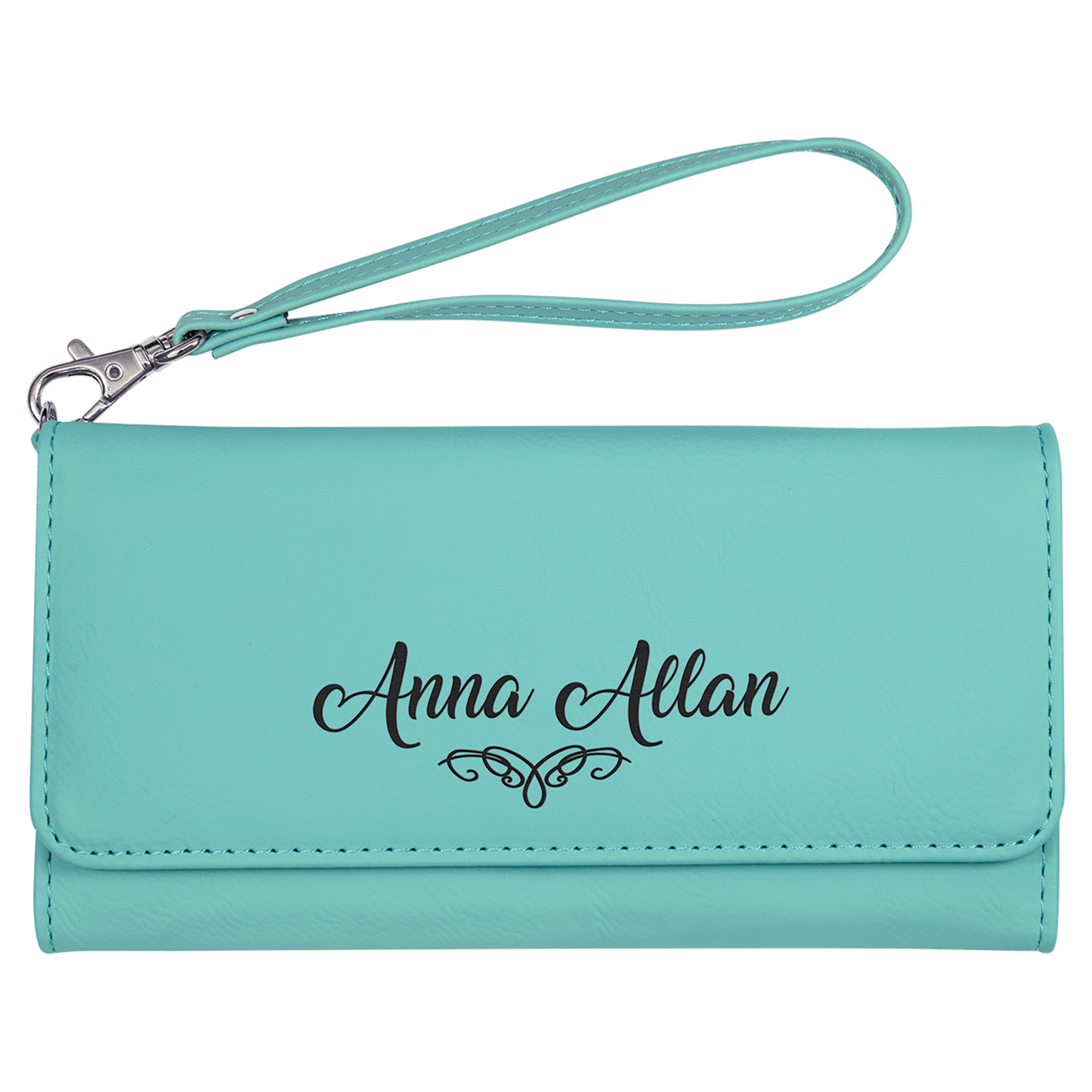 Leatherette Wallet with Strap