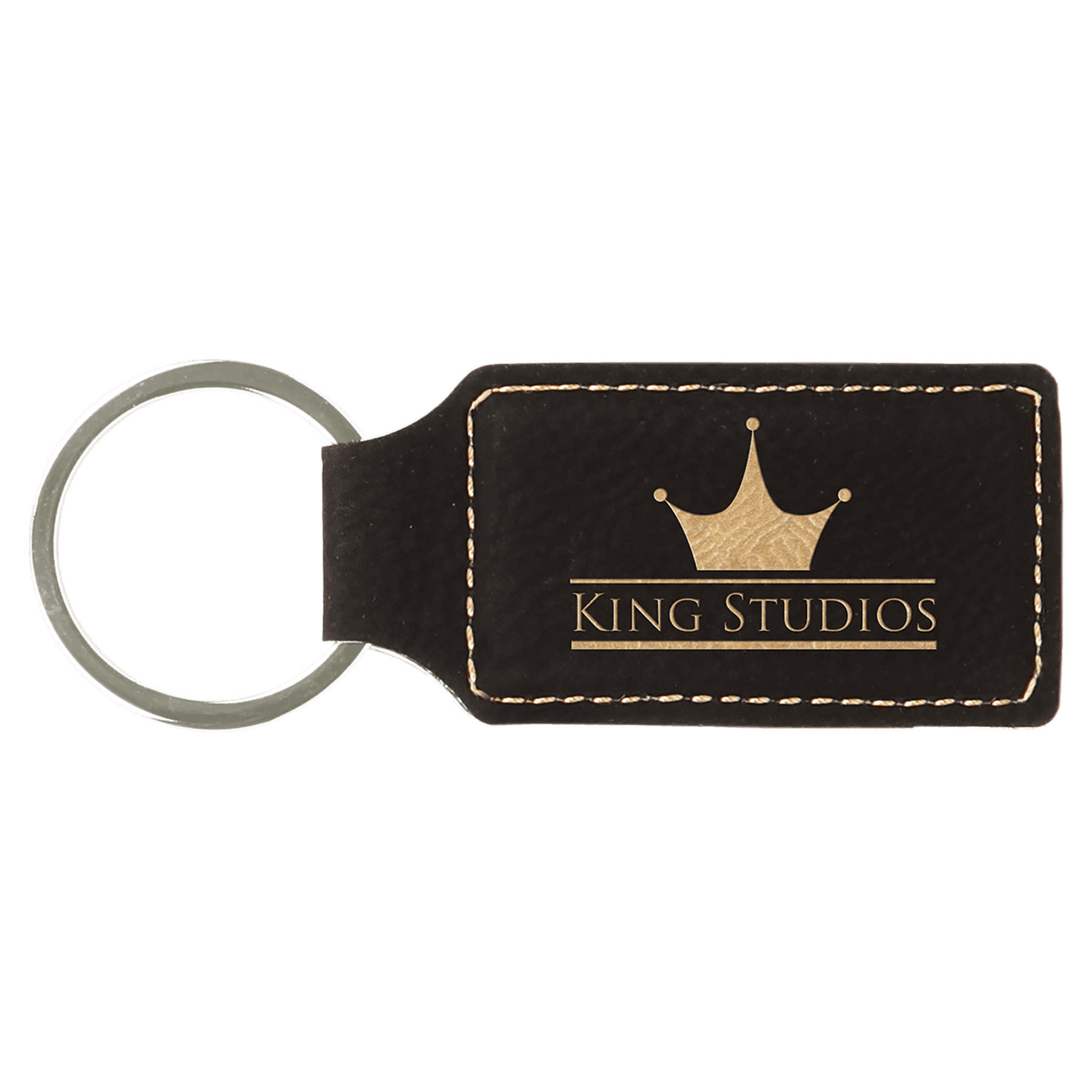 Leatherette Rectangle Keychain