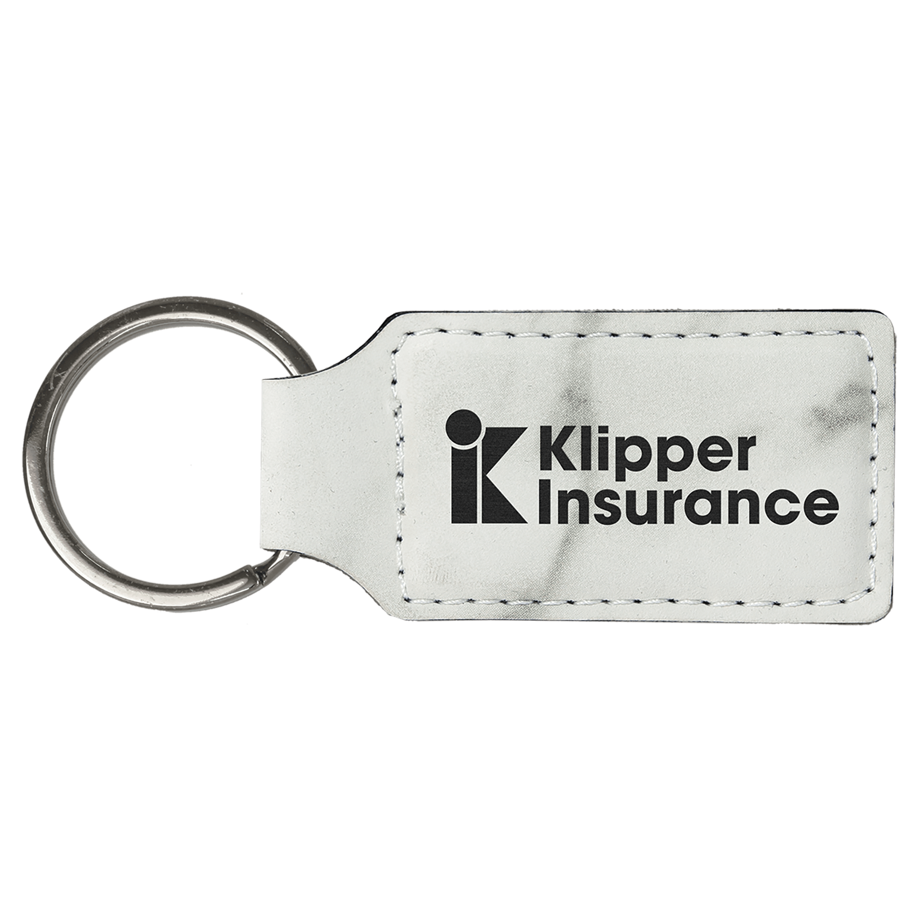 Leatherette Rectangle Keychain