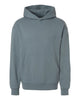 Grey embroidered couples hoodie featuring a delicate pinky promise design on the left chest.