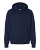 Grey embroidered couples hoodie featuring a delicate pinky promise design on the left chest.