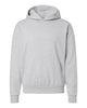 Grey embroidered couples hoodie featuring a delicate pinky promise design on the left chest.