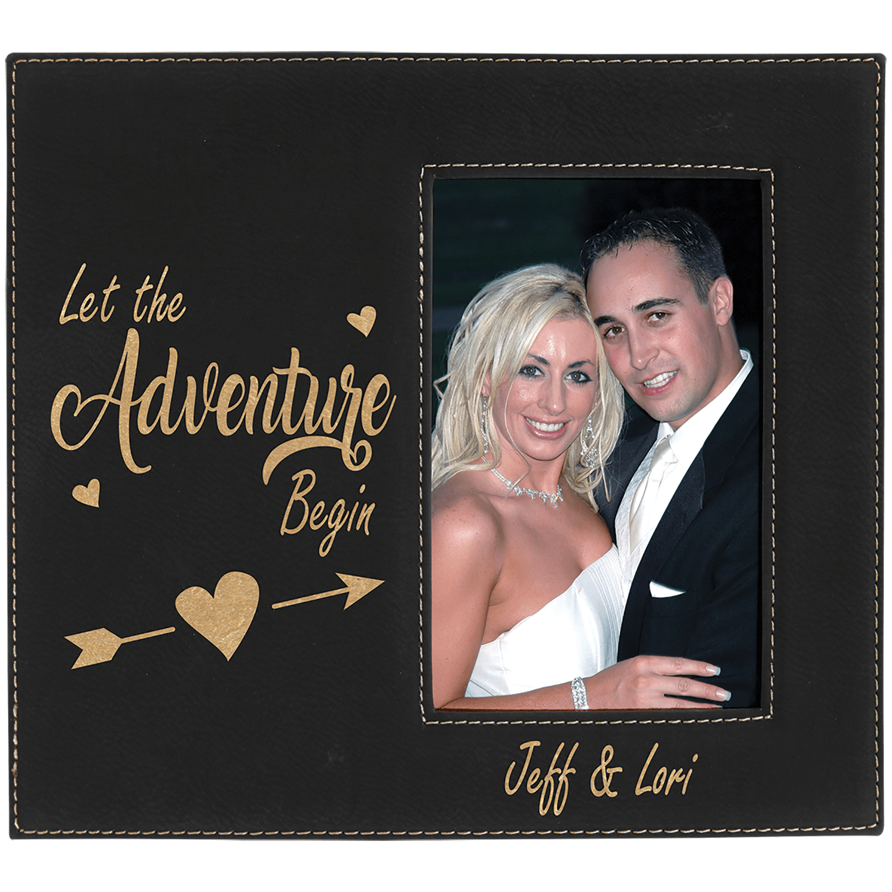 Leatherette Photo Frame with Large Engraving Area