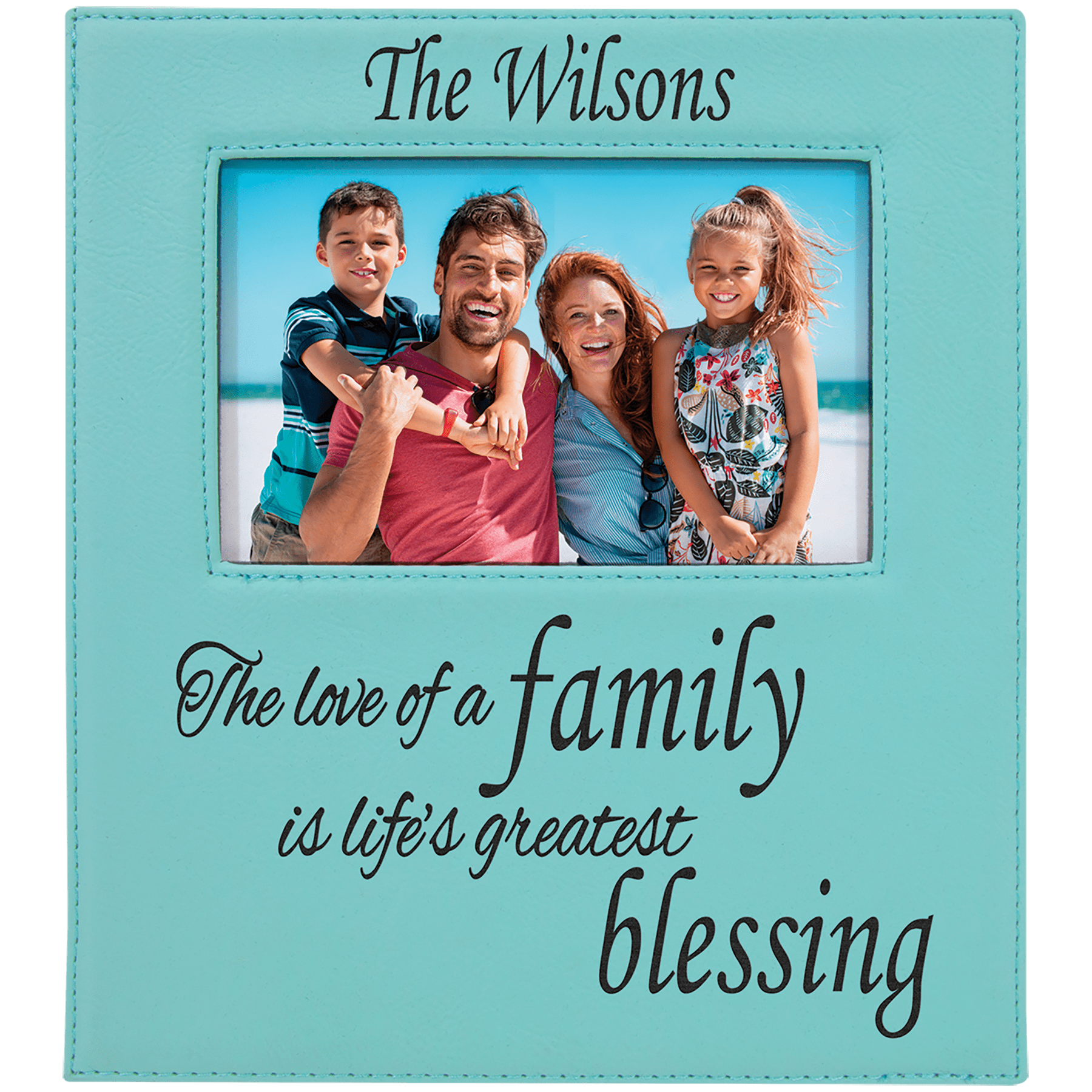 Leatherette Photo Frame with Large Engraving Area