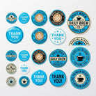 Custom circle stickers in multiple sizes with glossy finish