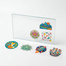 Custom clear transparent stickers showing see-through quality