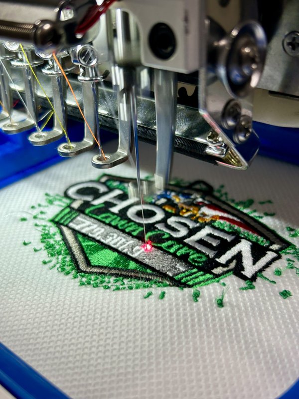 Embroidered jacket chest logo