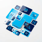 Custom rounded corner stickers with smooth edges and glossy finish