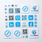 Custom square stickers in multiple sizes with crisp edges