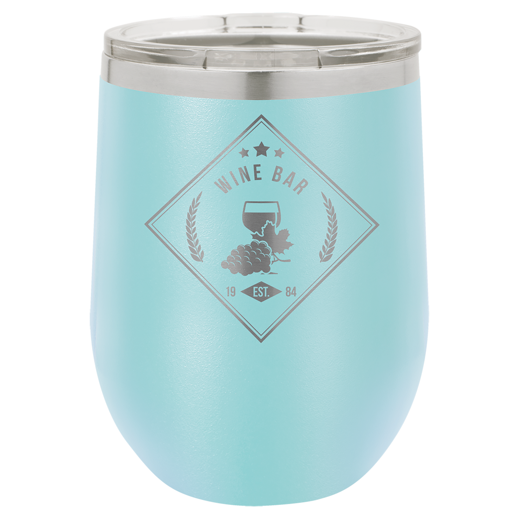Customized 12/16 oz. Vacuum Insulated Stemless Wine Tumbler with Lid