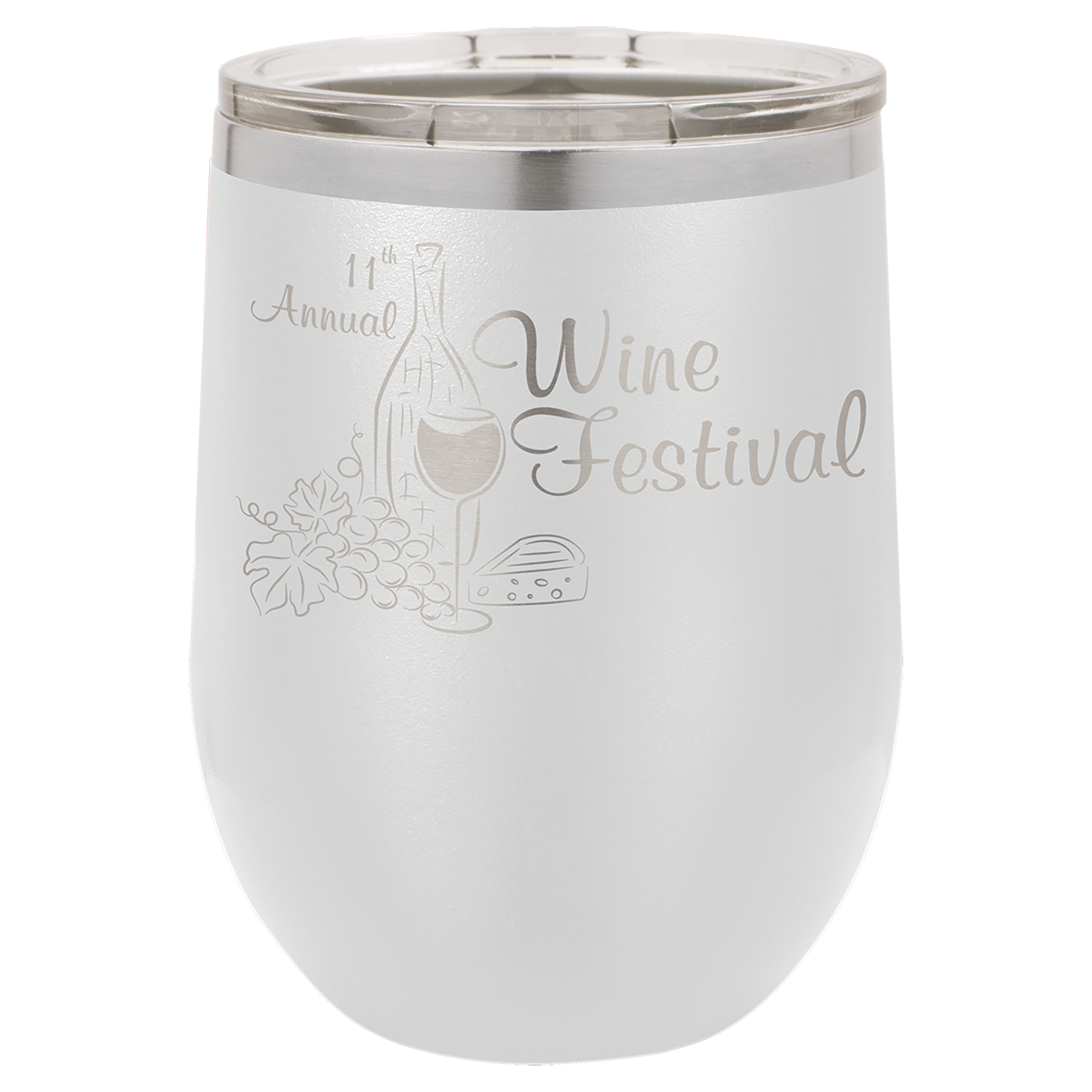Customized 12/16 oz. Vacuum Insulated Stemless Wine Tumbler with Lid