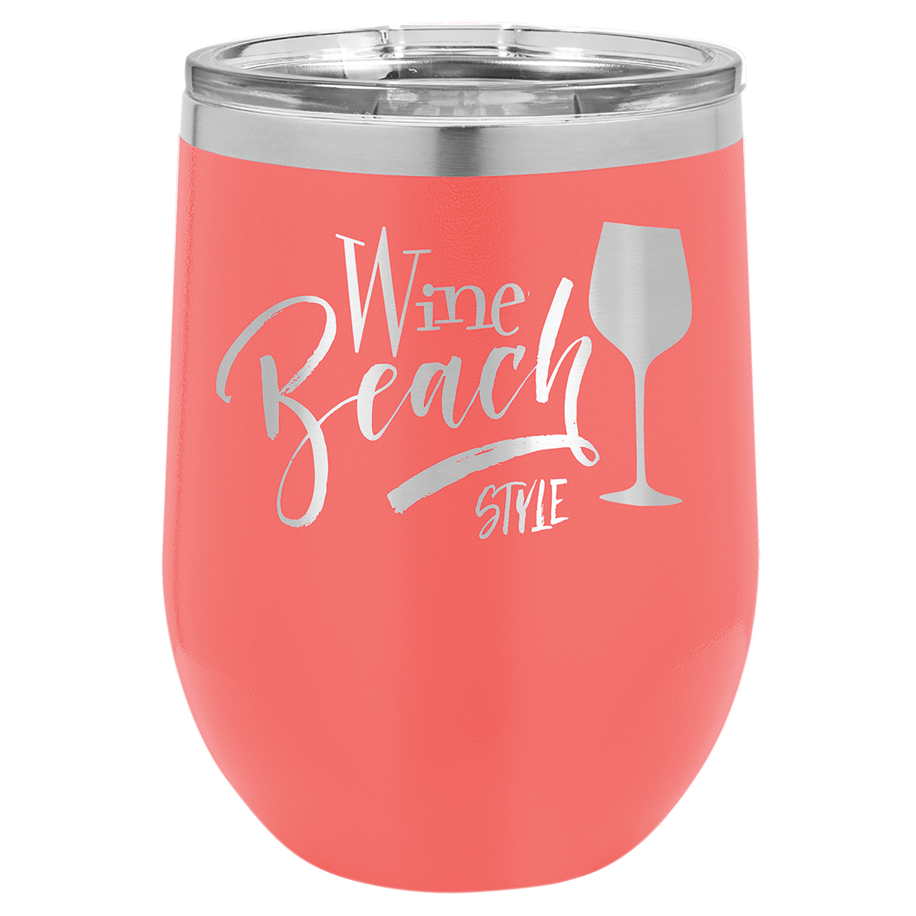 Customized 12/16 oz. Vacuum Insulated Stemless Wine Tumbler with Lid
